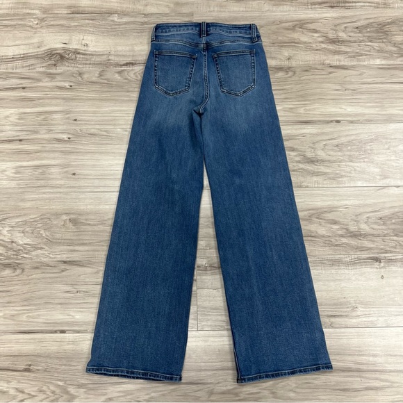 Quince Stretch High Rise Wide Leg Jeans 32“ in Medium Wash Size 26 - Picture 3 of 11